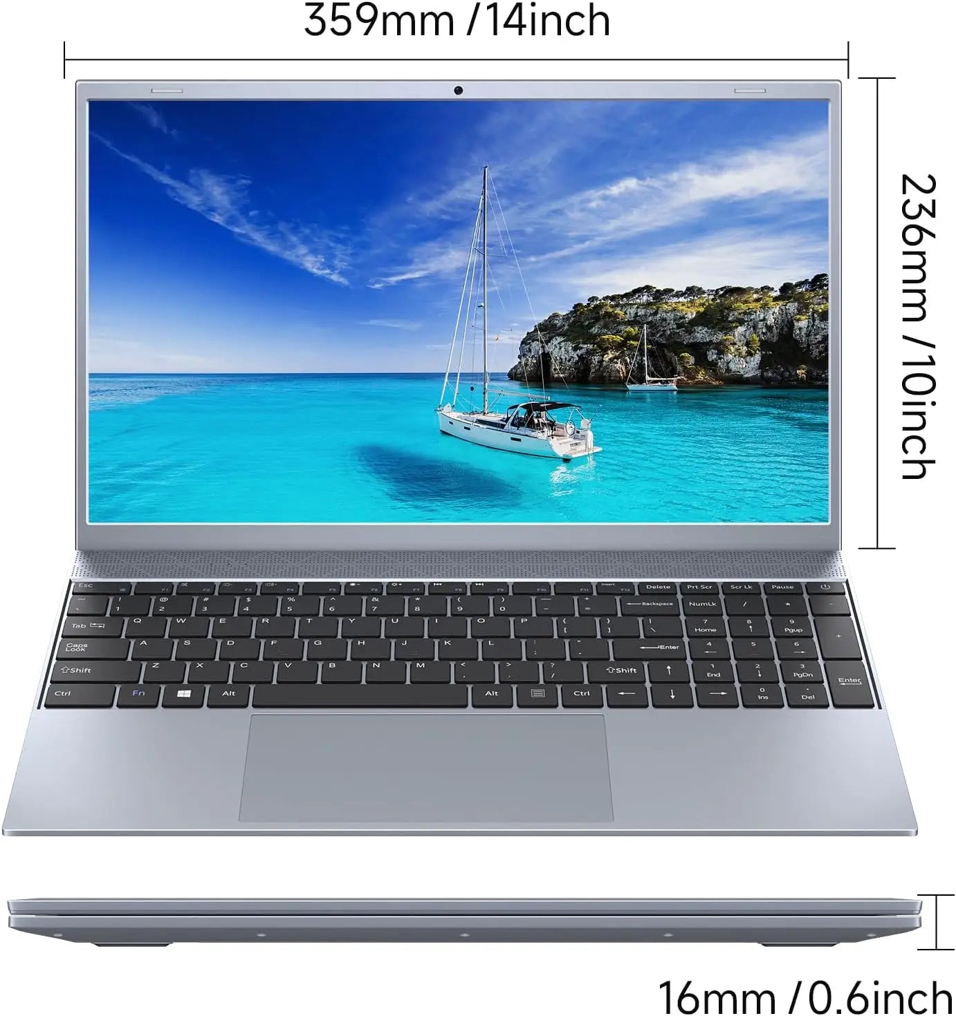 15.6 Inch Laptop J3710 8GB RAM 256GB SSD Windows 11 For Students And Business - BSMART