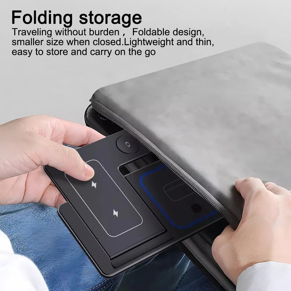 30W LED Wireless Charger 3 in 1 Foldable Charging Station For iPhone 16 15 14 13 12 For IWatch 9 8 7 6 5 4 For Airpods Pro - BSMART