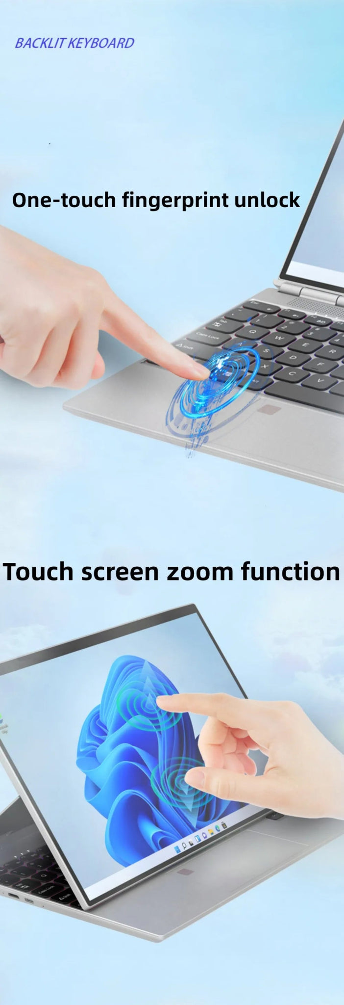 360° Rotating 14.0'' IPS Touch Screen 32G 128G - 1T - BSMART