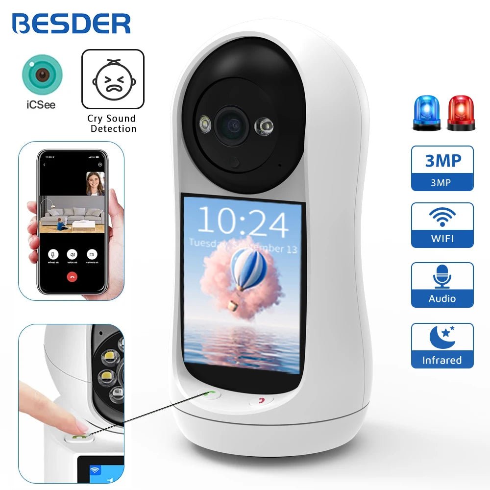 3MP PTZ WiFi Baby Monitor - BSMART