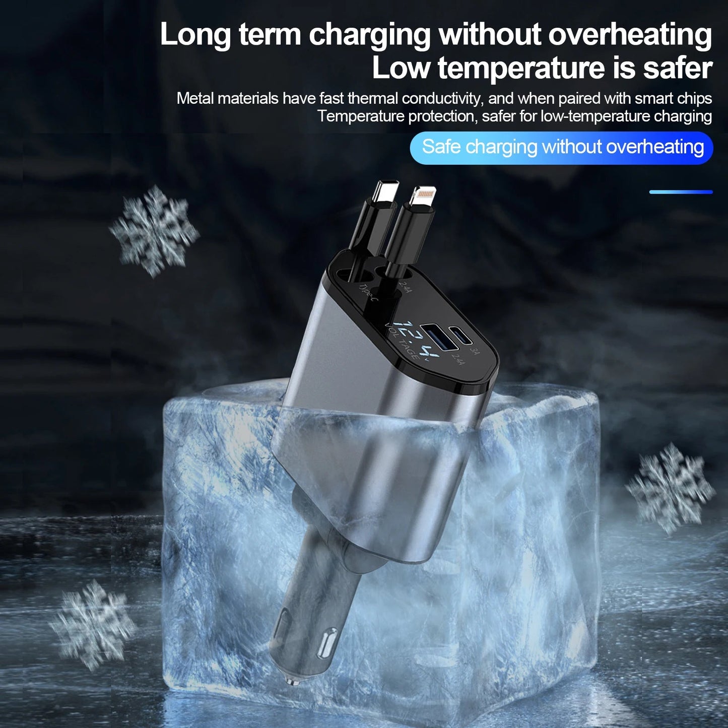 4 - in - 1 Retractable Car Charger - BSMART