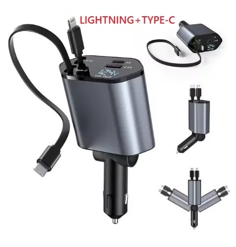 4 - in - 1 Retractable Car Charger - BSMART