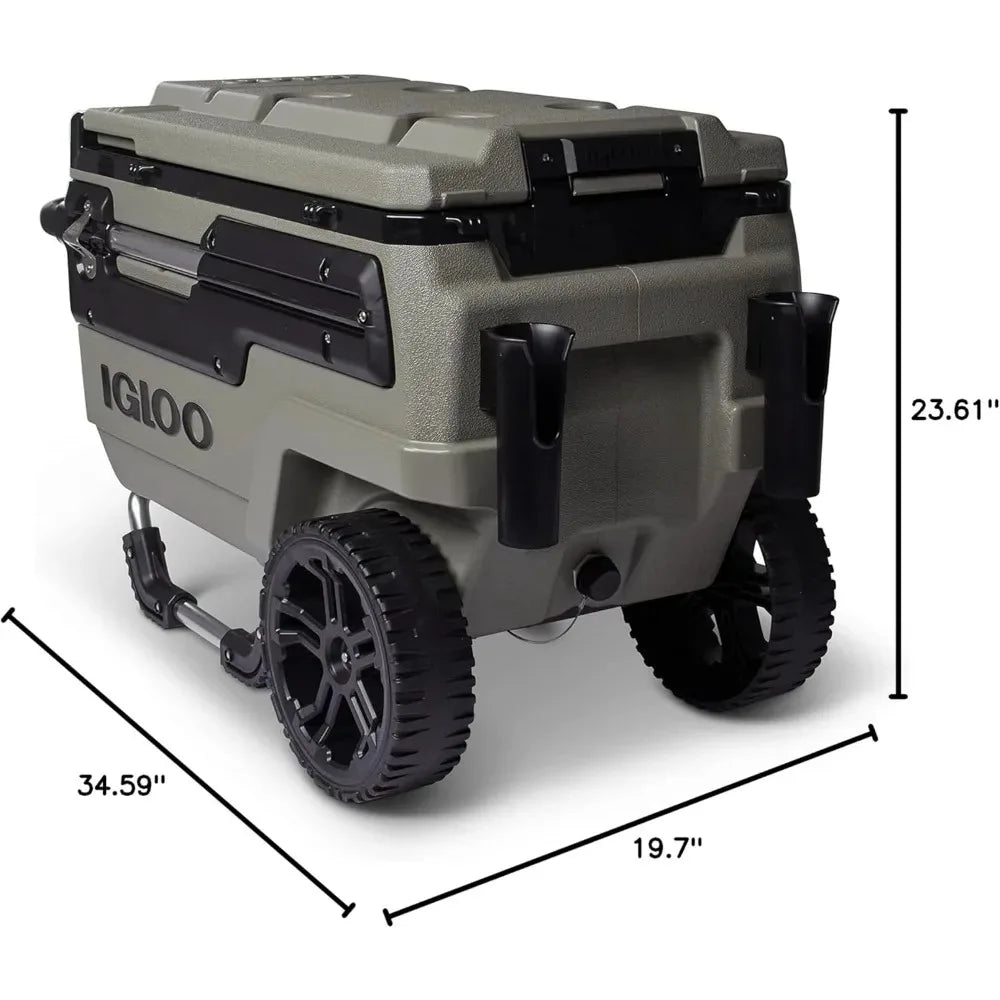 70 Qt Premium Rolling Cooler - BSMART