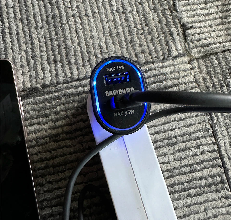 SAMSUNG Car Usb Charger 45w 15w Usb C Quick Fast Charge Adapter Car Cargador Samsung Galaxy S25 Ultra S24 Z Flip A16 A56 A26 A36