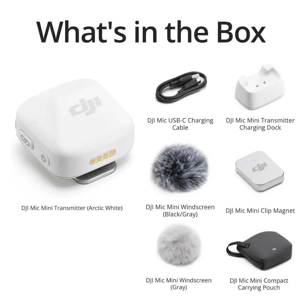 DJI Mic Mini Wireless Microphone 48-Hour Operation