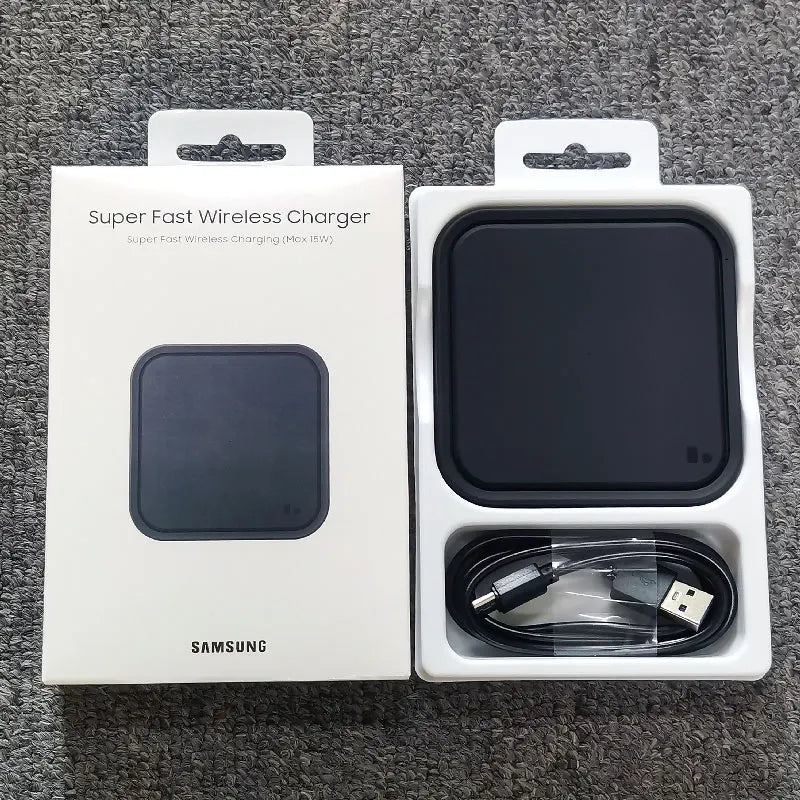 For Samsung 15w Wireless Fast Charger Pad For Galaxy S20 S21 S22 S23 S24 S8 S9 S10 Plus Note 20 Ultra 9 8 Z Flip Fold 6 5 4 3 2