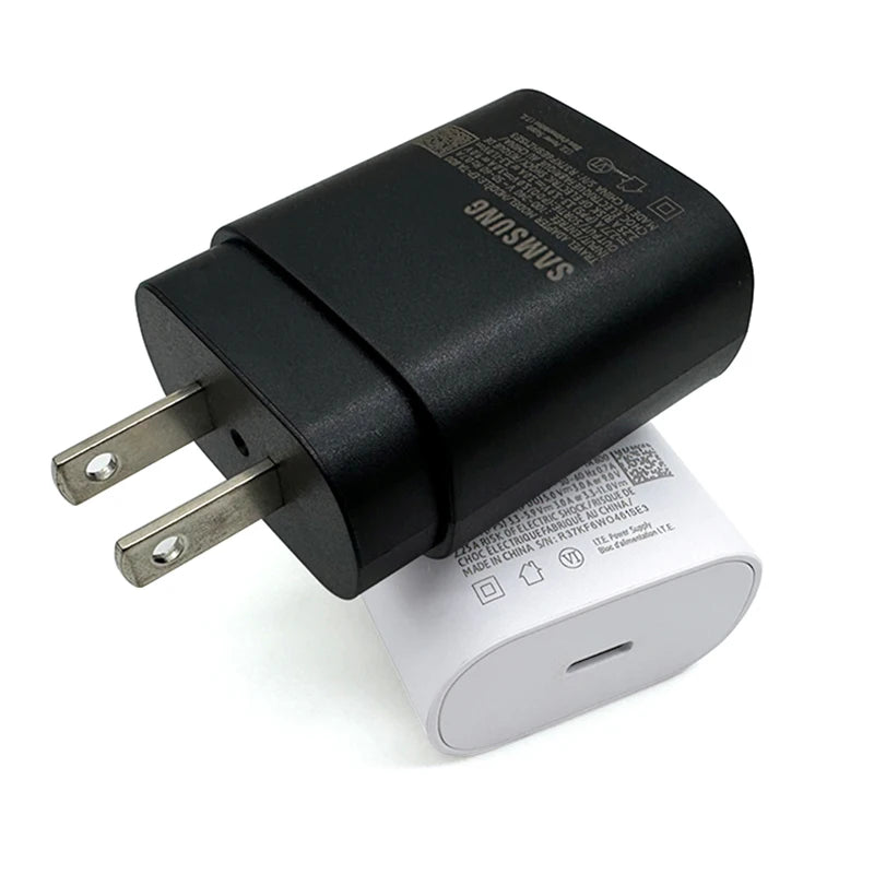 SAMSUNG Tab S9+ 25W Super Fast Charger US Plug Adapter 1.8m USB C Cable For Galaxy Tab S6 Lite A9 A9+ S9 Plus FE+ S23 FE Ultra