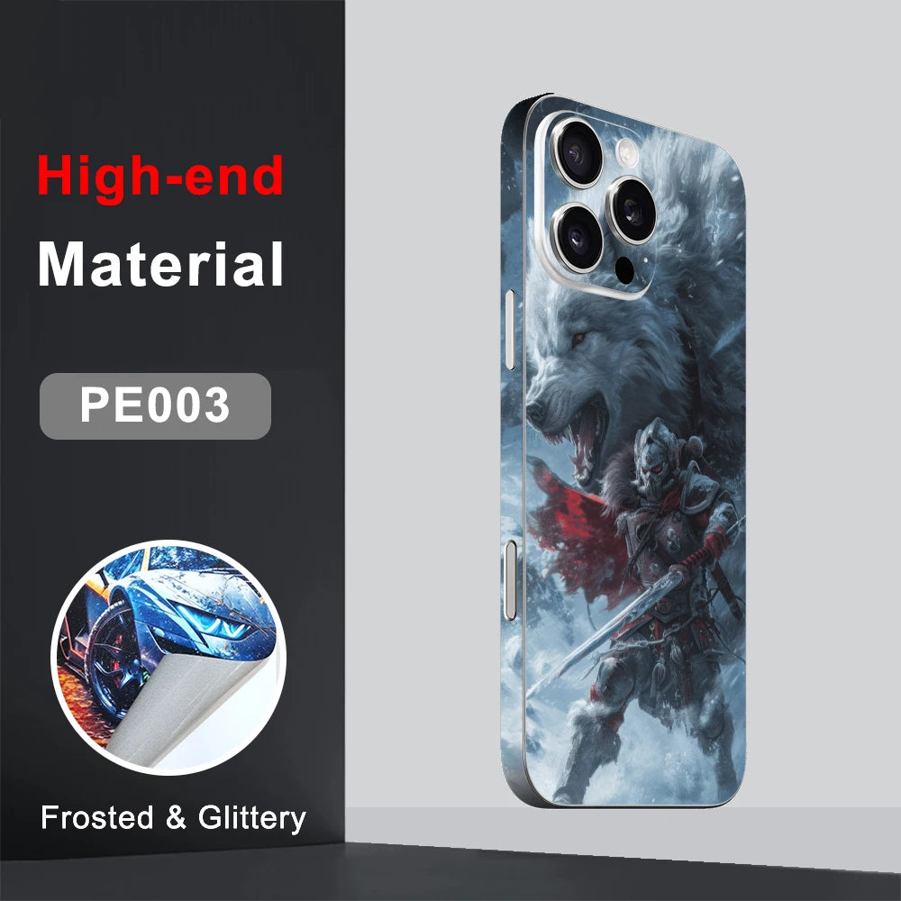 CASEKiTTY Skin Wrap For iPhone 16 Pro Max Back Film 15 14 Plus Sticker 13 12 Mini Protective Decal Full Cover Matte Protector