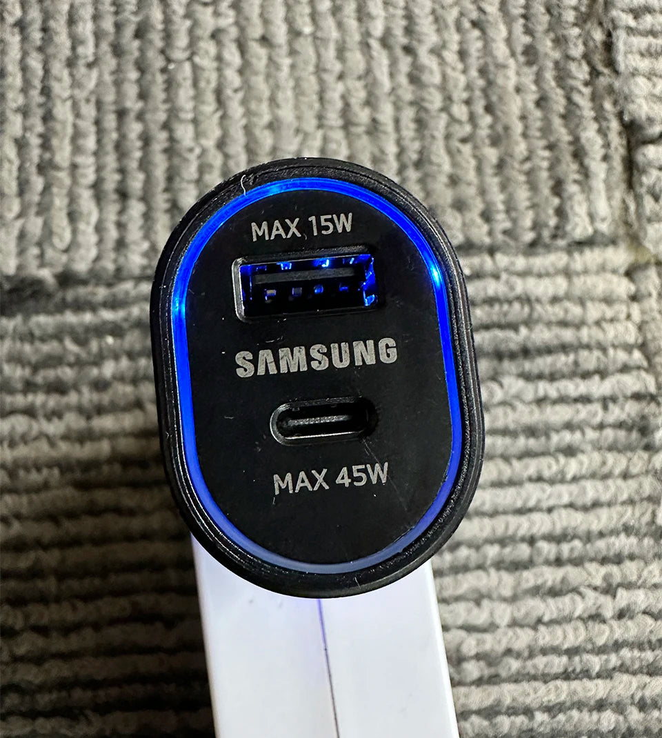 SAMSUNG Car Usb Charger 45w 15w Usb C Quick Fast Charge Adapter Car Cargador Samsung Galaxy S25 Ultra S24 Z Flip A16 A56 A26 A36