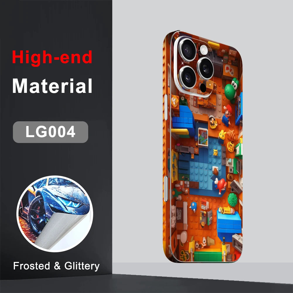 CASEKiTTY Skin Wrap For iPhone 16 Pro Max Back Film 15 14 Plus Sticker 13 12 Mini Protective Decal Full Cover Matte Protector