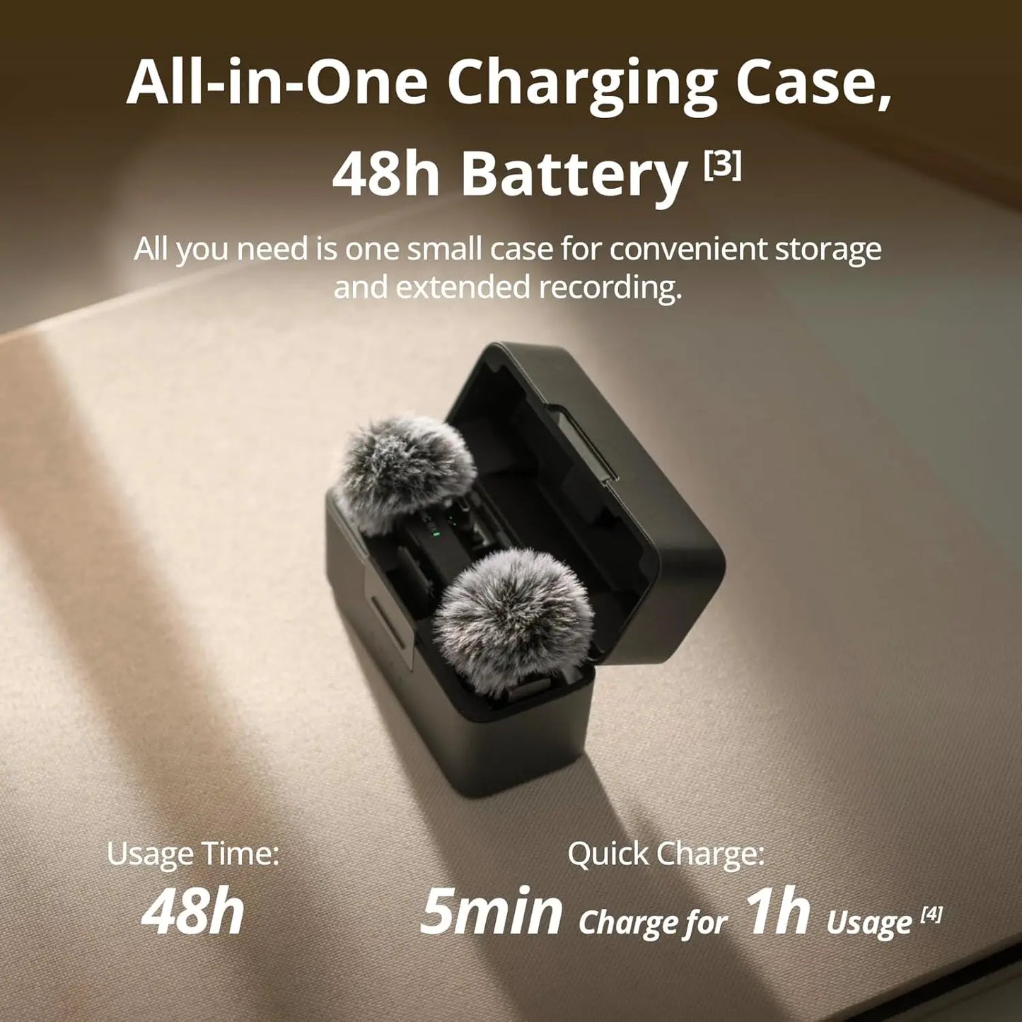 DJI Mic Mini Wireless Microphone 48-Hour Operation