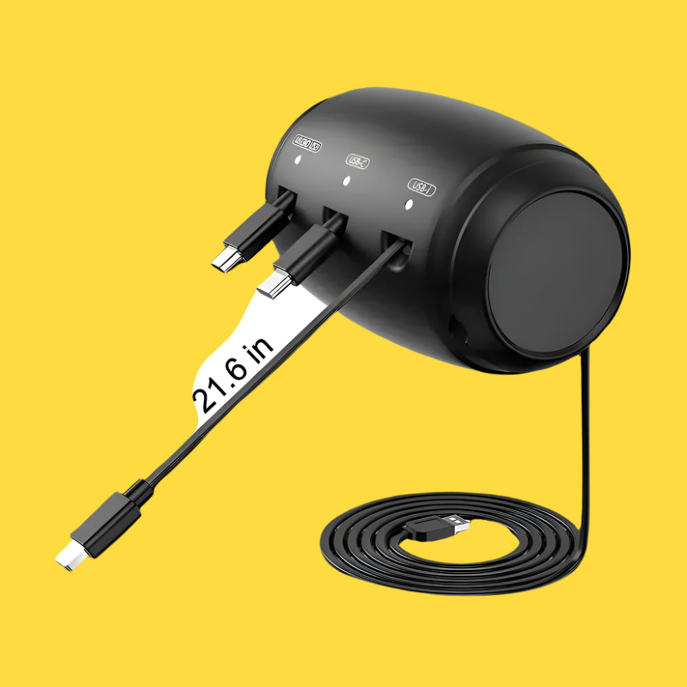 CAER 3 in 1 Retractable Car Charger