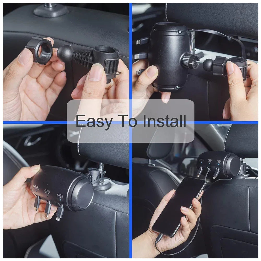 CAER 3 in 1 Retractable Car Charger