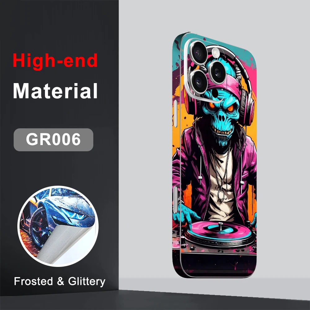 CASEKiTTY Skin Wrap For iPhone 16 Pro Max Back Film 15 14 Plus Sticker 13 12 Mini Protective Decal Full Cover Matte Protector