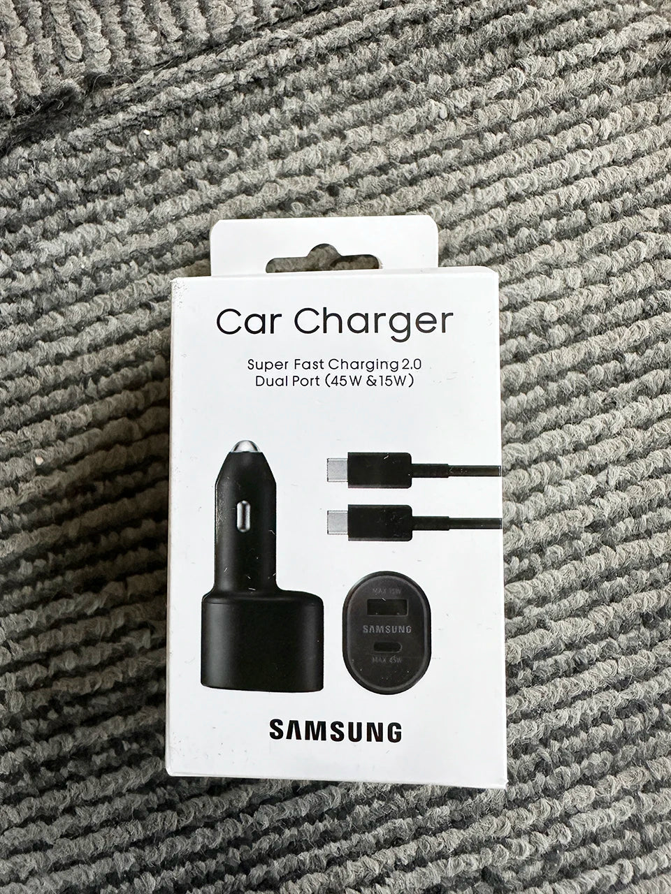 SAMSUNG Car Usb Charger 45w 15w Usb C Quick Fast Charge Adapter Car Cargador Samsung Galaxy S25 Ultra S24 Z Flip A16 A56 A26 A36