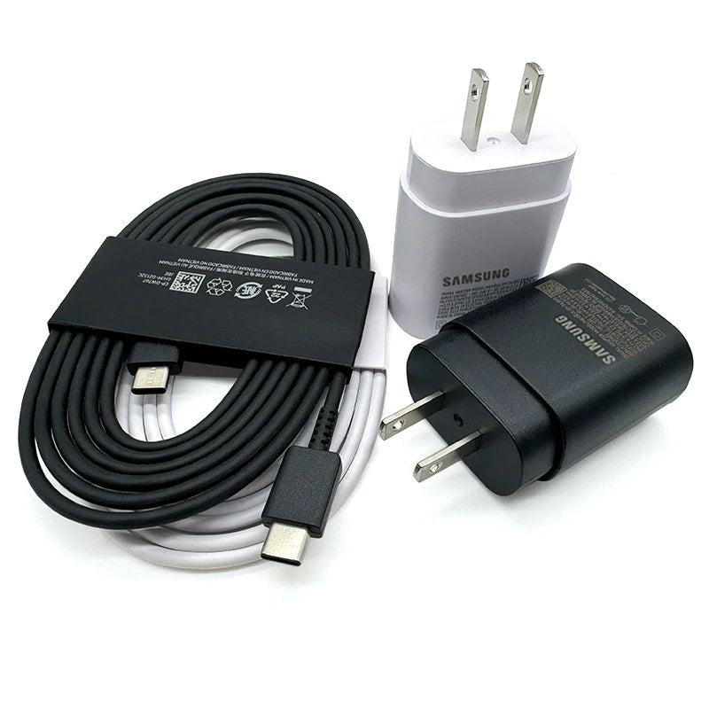SAMSUNG Tab S9+ 25W Super Fast Charger US Plug Adapter 1.8m USB C Cable For Galaxy Tab S6 Lite A9 A9+ S9 Plus FE+ S23 FE Ultra