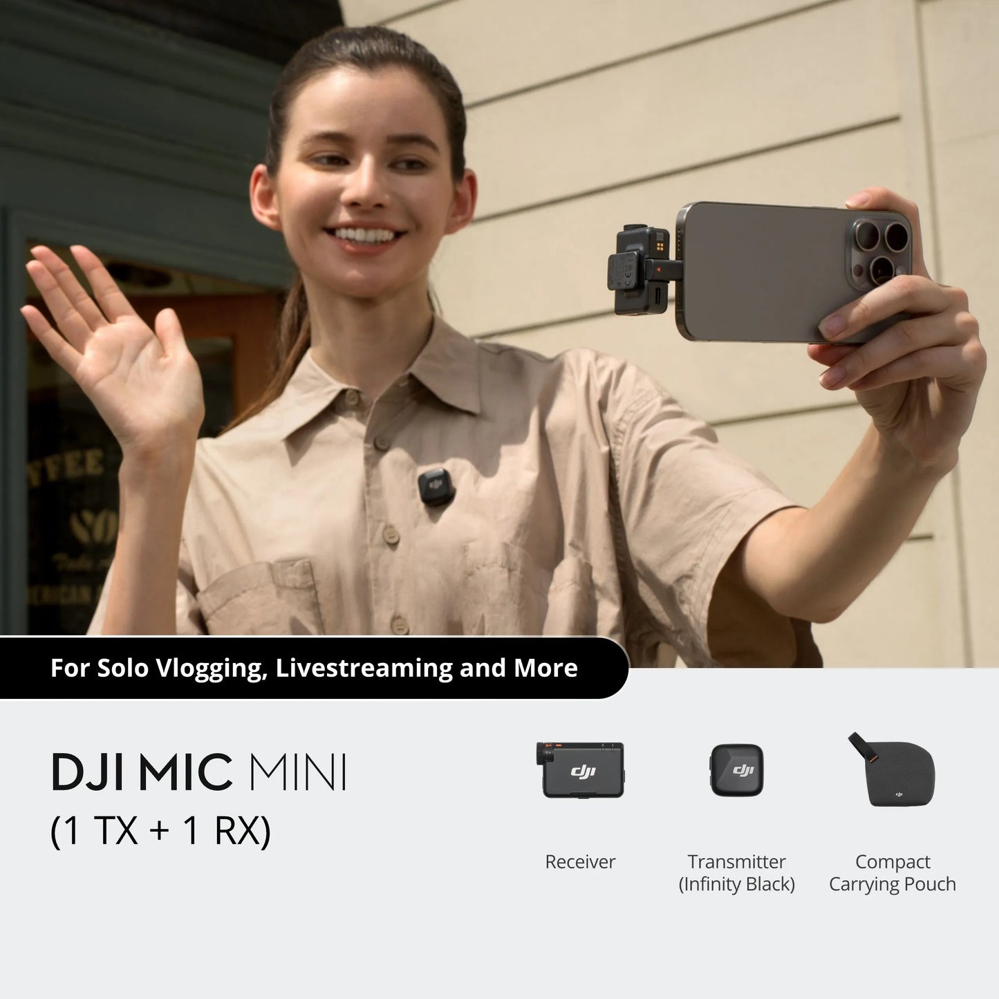 DJI Mic Mini Wireless Microphone 48-Hour Operation