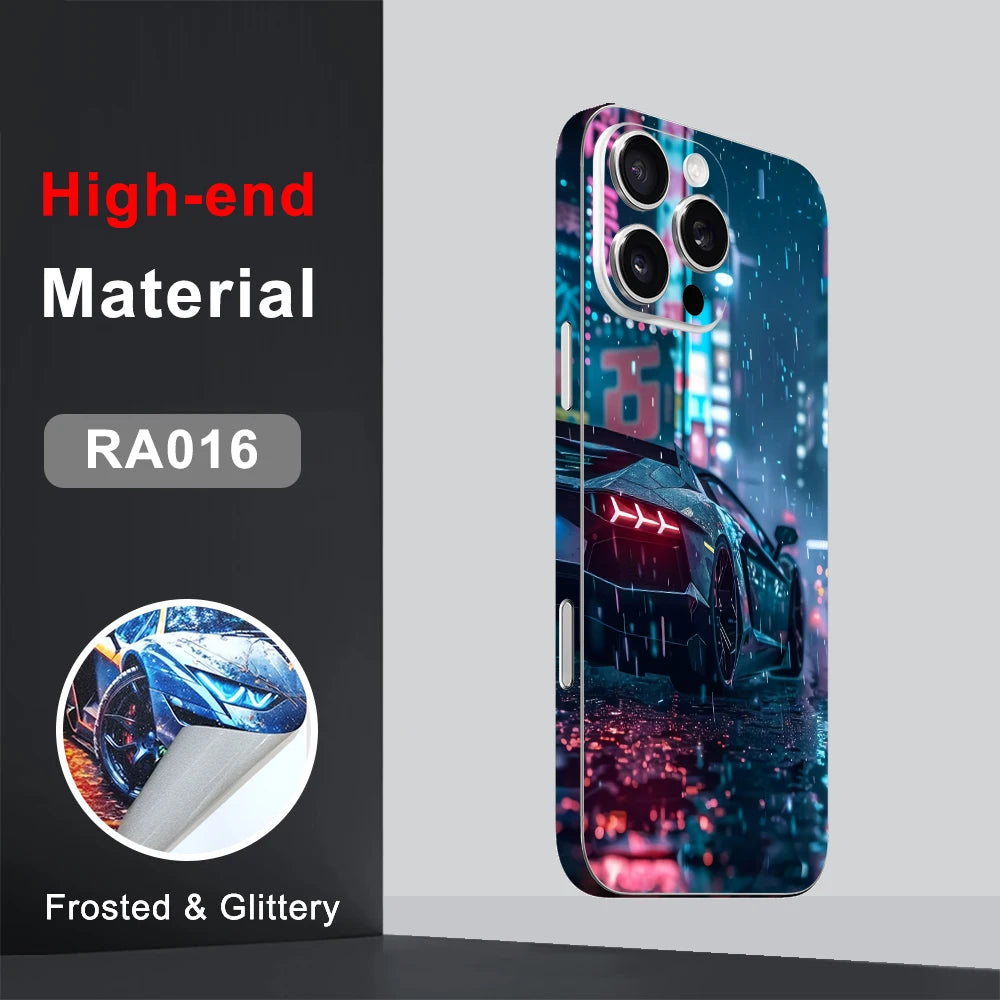 CASEKiTTY Skin Wrap For iPhone 16 Pro Max Back Film 15 14 Plus Sticker 13 12 Mini Protective Decal Full Cover Matte Protector