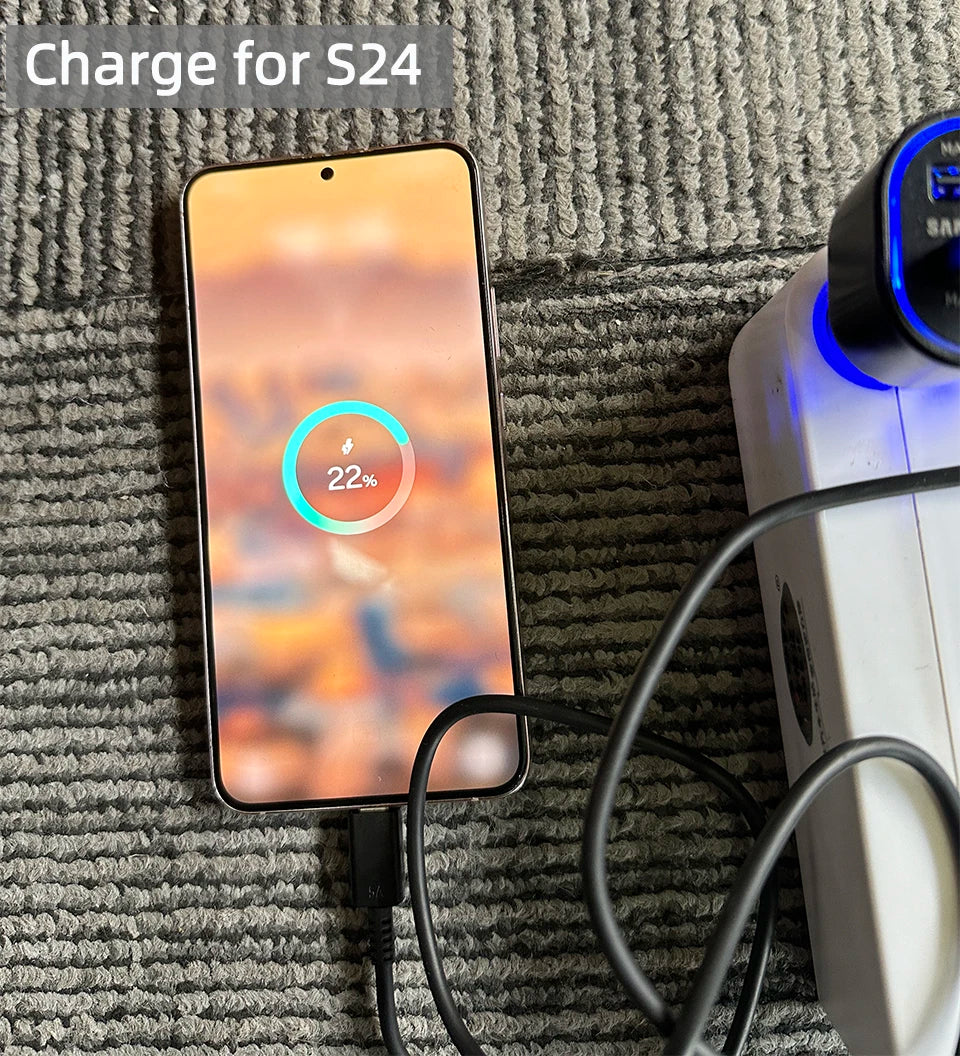 SAMSUNG Car Usb Charger 45w 15w Usb C Quick Fast Charge Adapter Car Cargador Samsung Galaxy S25 Ultra S24 Z Flip A16 A56 A26 A36