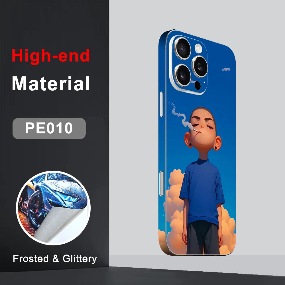 CASEKiTTY Skin Wrap For iPhone 16 Pro Max Back Film 15 14 Plus Sticker 13 12 Mini Protective Decal Full Cover Matte Protector