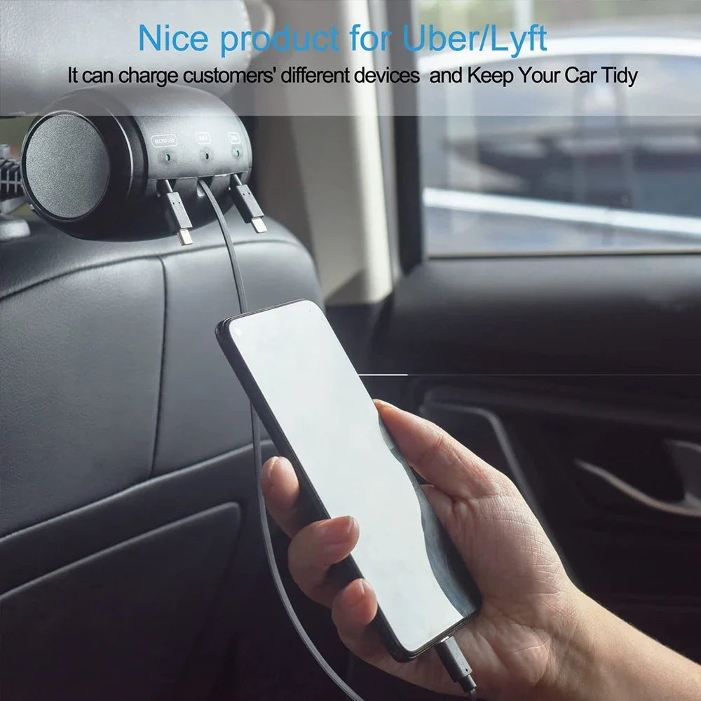 CAER 3 in 1 Retractable Car Charger
