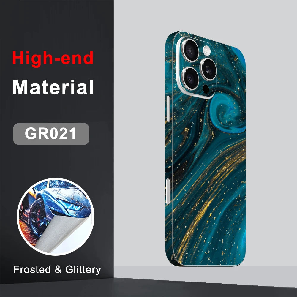 CASEKiTTY Skin Wrap For iPhone 16 Pro Max Back Film 15 14 Plus Sticker 13 12 Mini Protective Decal Full Cover Matte Protector