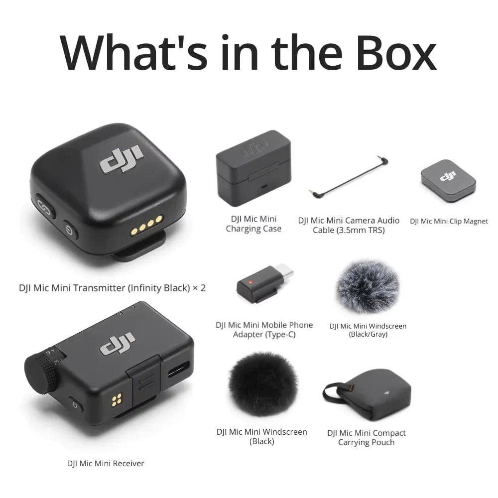 DJI Mic Mini Wireless Microphone 48-Hour Operation