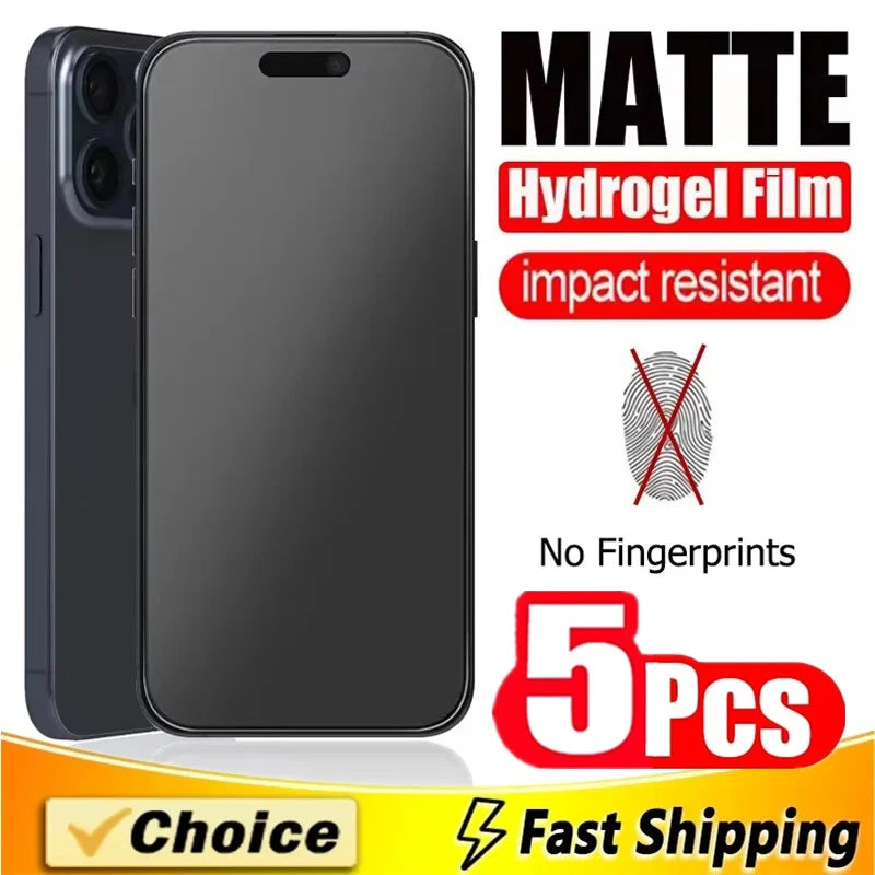 5Pcs Matte Hydrogel Film for IPhone