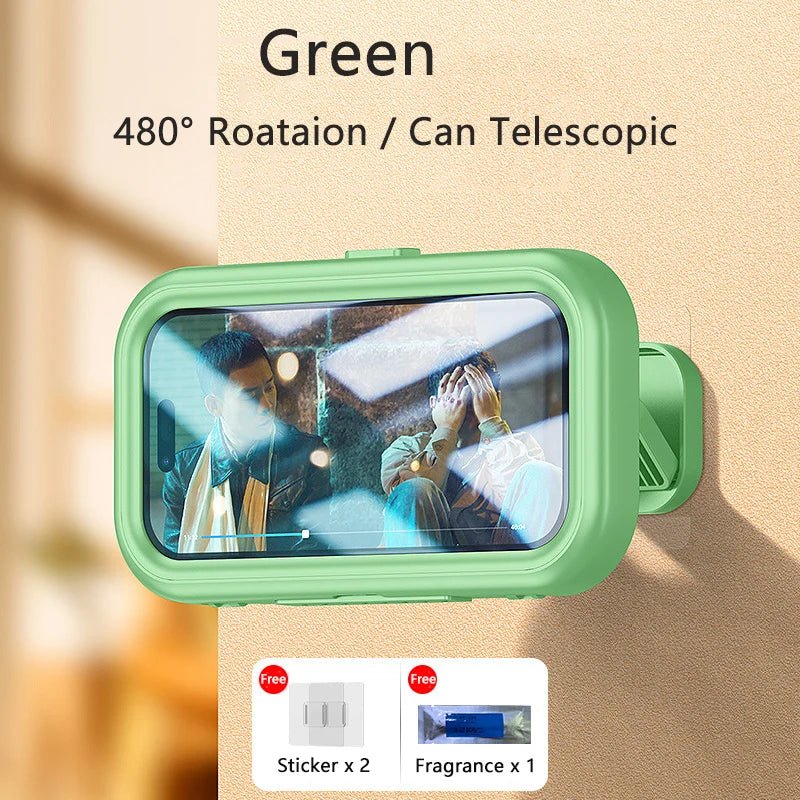 New Rotation Waterproof Bathroom Phone Wall Mount Holder Adjustable Shower Phone Case Stick on Wall Bathroom Toilet Phone Holder - BSMART