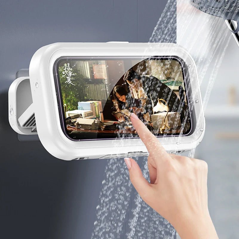 New Rotation Waterproof Bathroom Phone Wall Mount Holder Adjustable Shower Phone Case Stick on Wall Bathroom Toilet Phone Holder - BSMART