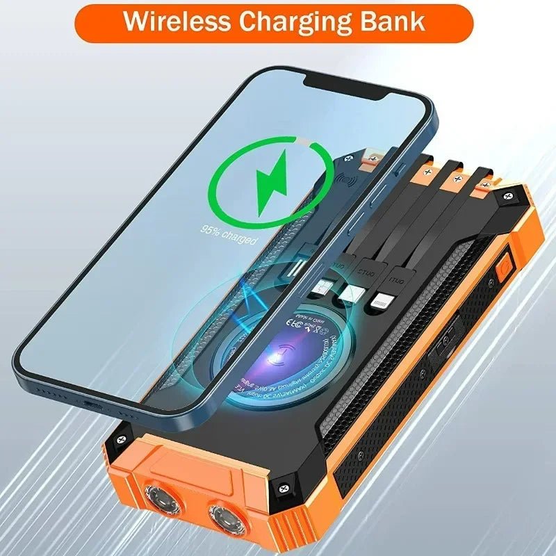 Portable Power Battery Pack LED Flashlight 36000mah Magnetic Power Bank Wireless Charging Station Solar Power Bank - BSMART