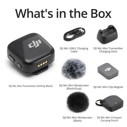 DJI Mic Mini  Wireless Microphone 48-Hour Operation
