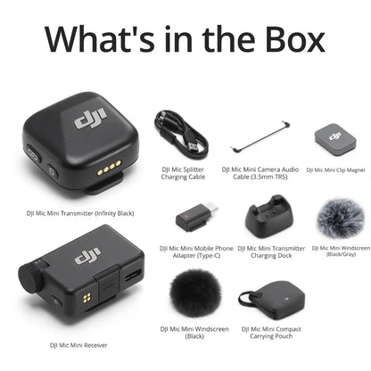 DJI Mic Mini  Wireless Microphone 48-Hour Operation