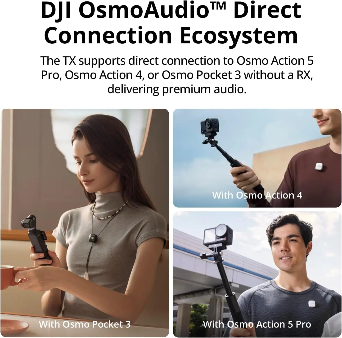 DJI Mic Mini  Wireless Microphone 48-Hour Operation