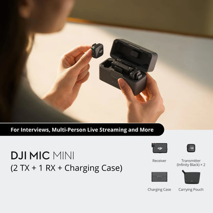 DJI Mic Mini  Wireless Microphone 48-Hour Operation
