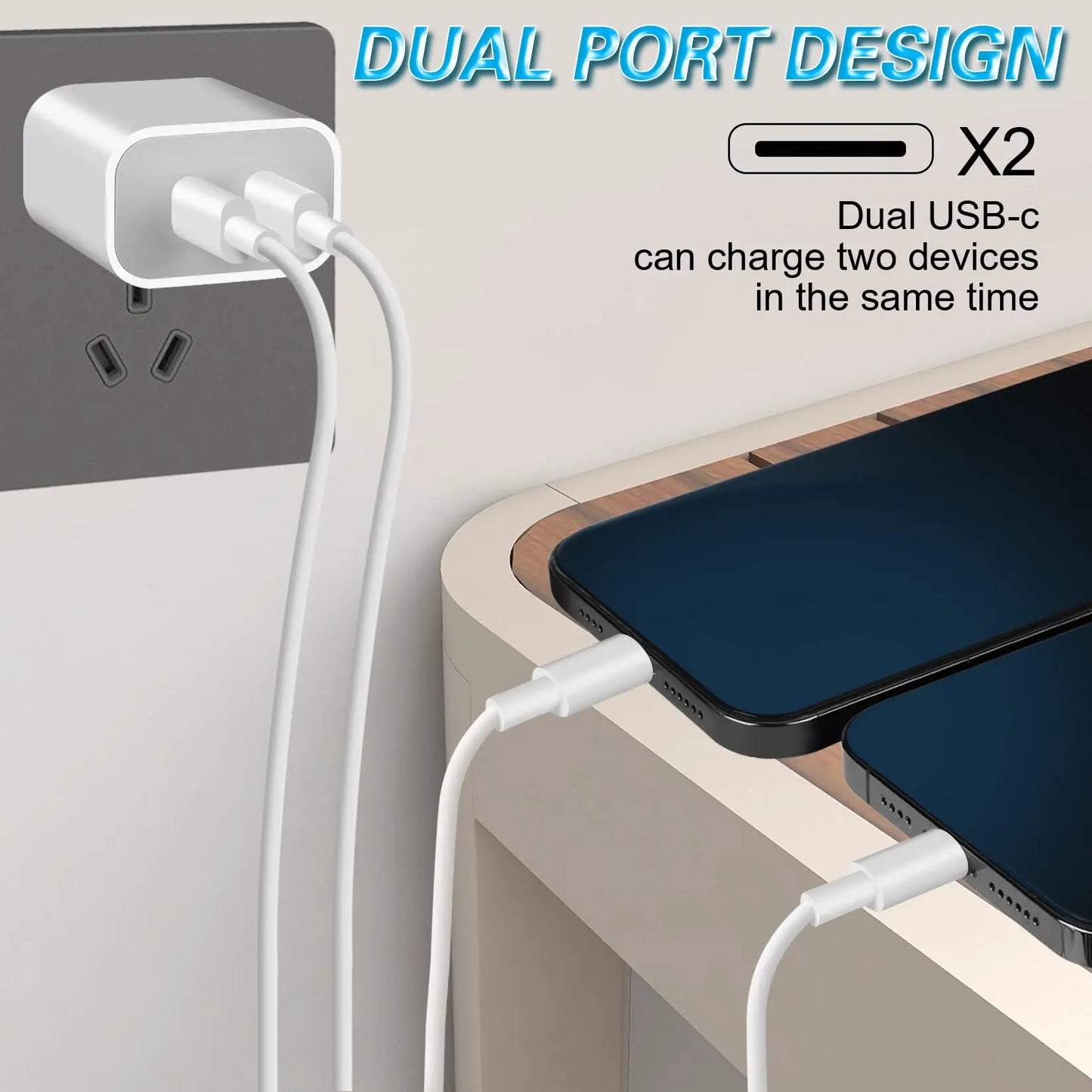 40W Dual USB C PD Charger