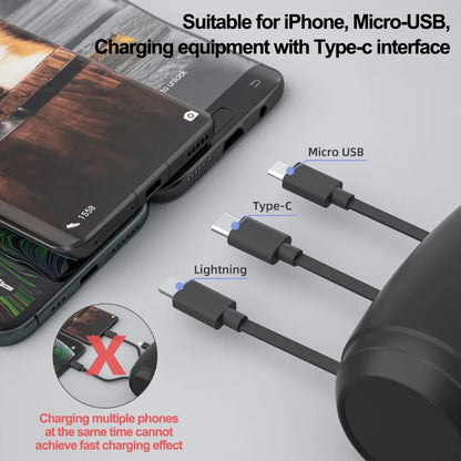 CAER 3 in 1 Retractable Car Charger