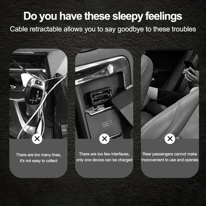 CAER 3 in 1 Retractable Car Charger