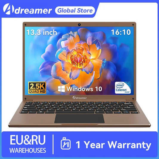 Adreamer LeoBook13 Laptop 8GB RAM 1TB SSD Notebook 13.3 - inch 2560X1600 Resolution Computer Intel Celeron N4020 Ship From US - BSMART