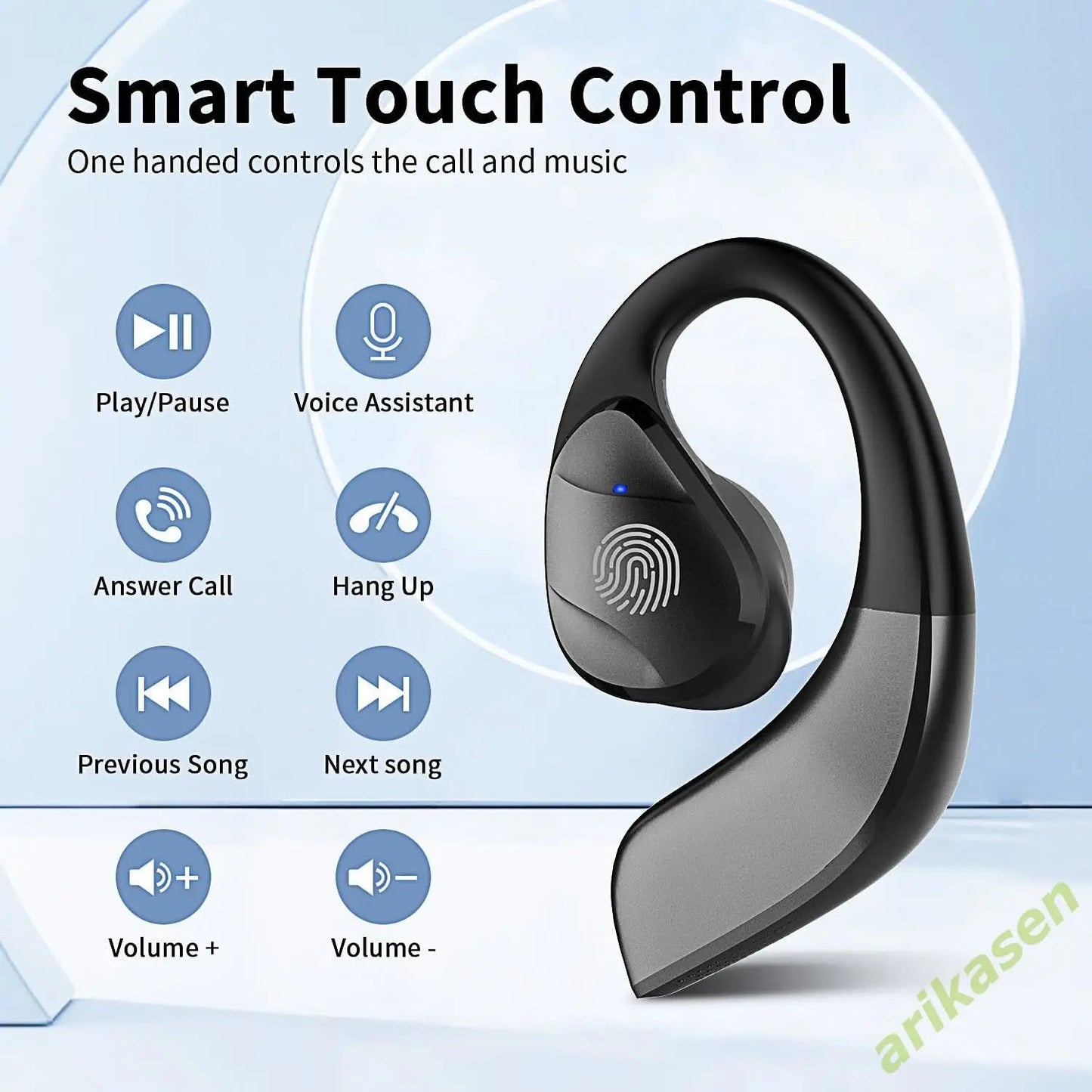 Open Ear Bluetooth 5.3, 50 Hours Playtime - BSMART