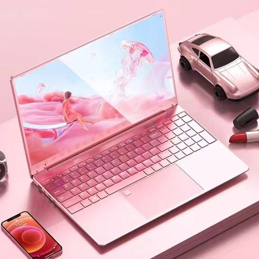 Woman Laptop Windows 10 Office Education Gaming Notebook Pink 15.6“10th Gen Intel Celeron J4125 12G RAM 1T Dual WiFi Narrow Side - BSMART