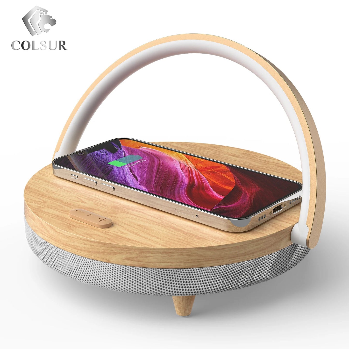 Wood Wireless Charger & Bluetooth Speaker - BSMART