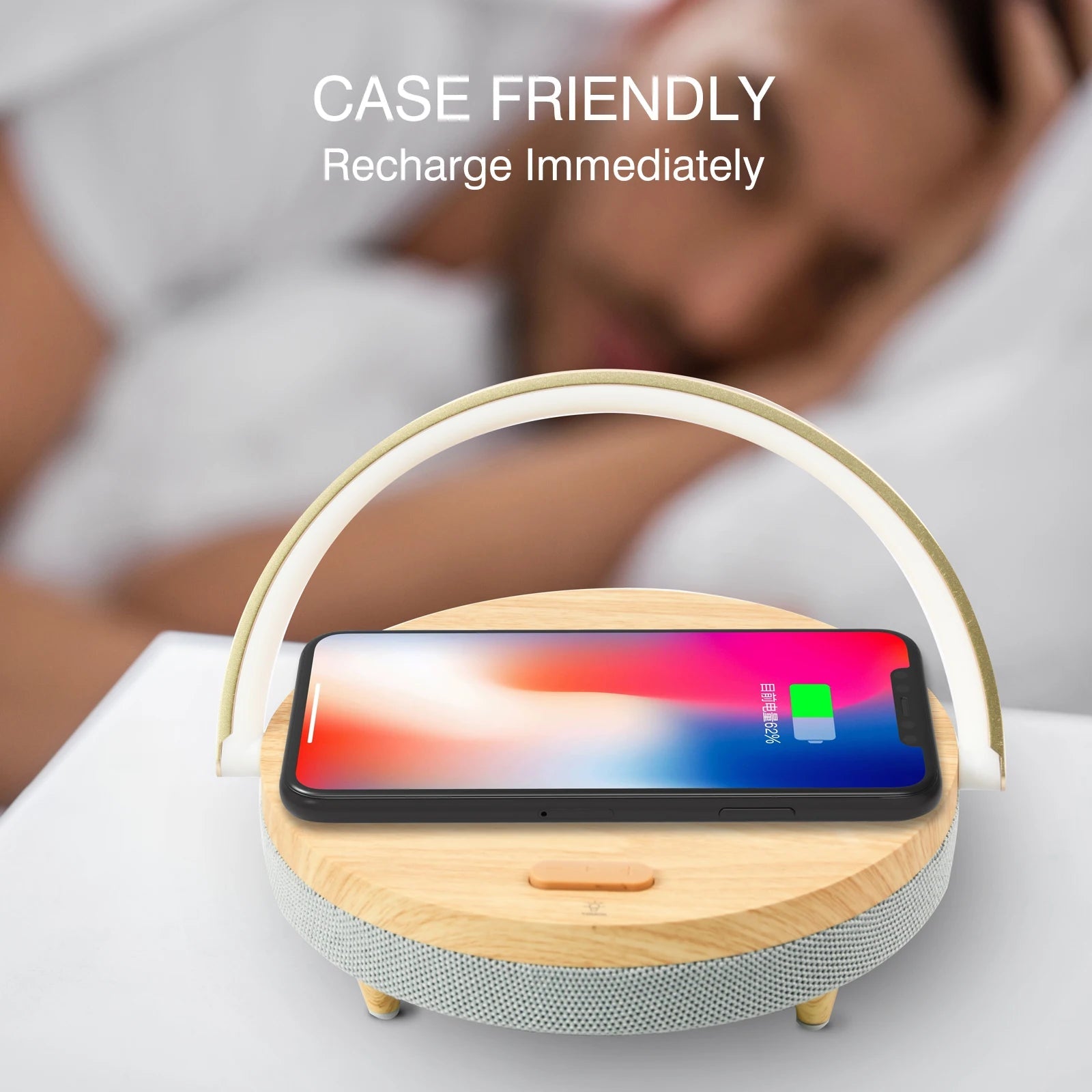 Wood Wireless Charger & Bluetooth Speaker - BSMART