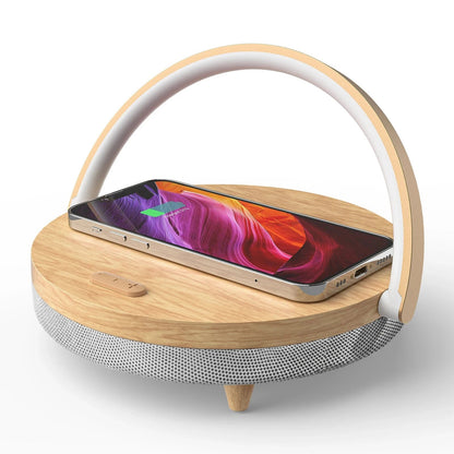 Wood Wireless Charger & Bluetooth Speaker - BSMART