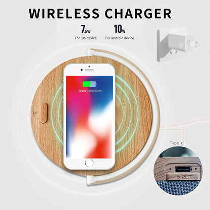 Wood Wireless Charger & Bluetooth Speaker - BSMART